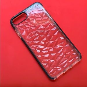 IPHONE 7/8 PLUS CASE CLEAR BLACK AND DIAMOND